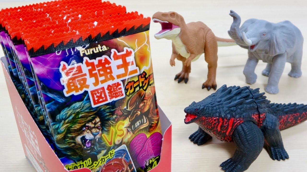最強王図鑑カードグミ1BOX開封：全16種に対する排出率とバトルシーンを彩る「透けカード」の技術的評価