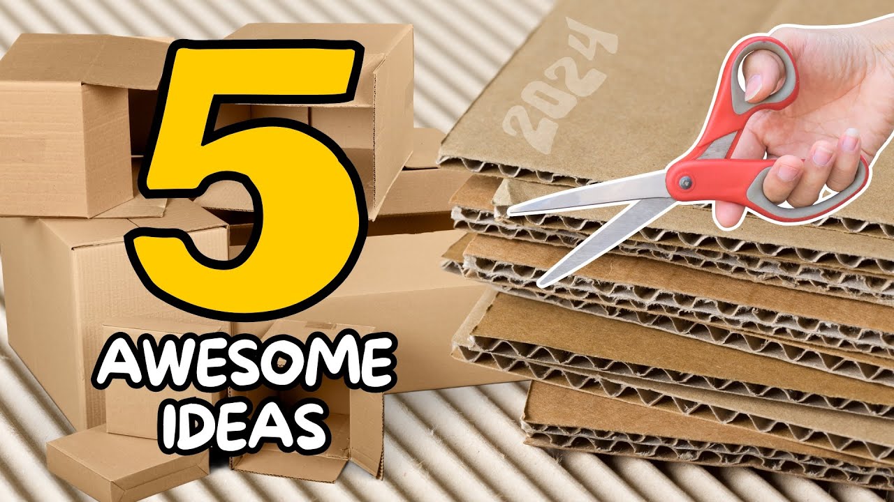 Transforming Cardboard! ♻️ 5 Reuse Ideas Waste Material for Storage Organizer | DIY Home Decor