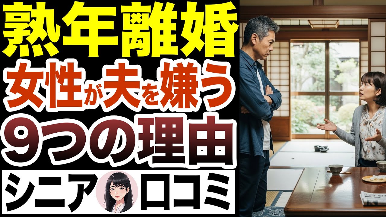 【熟年離婚】年を重ねると女性が夫を嫌いになる6つの理由【中高年離婚】