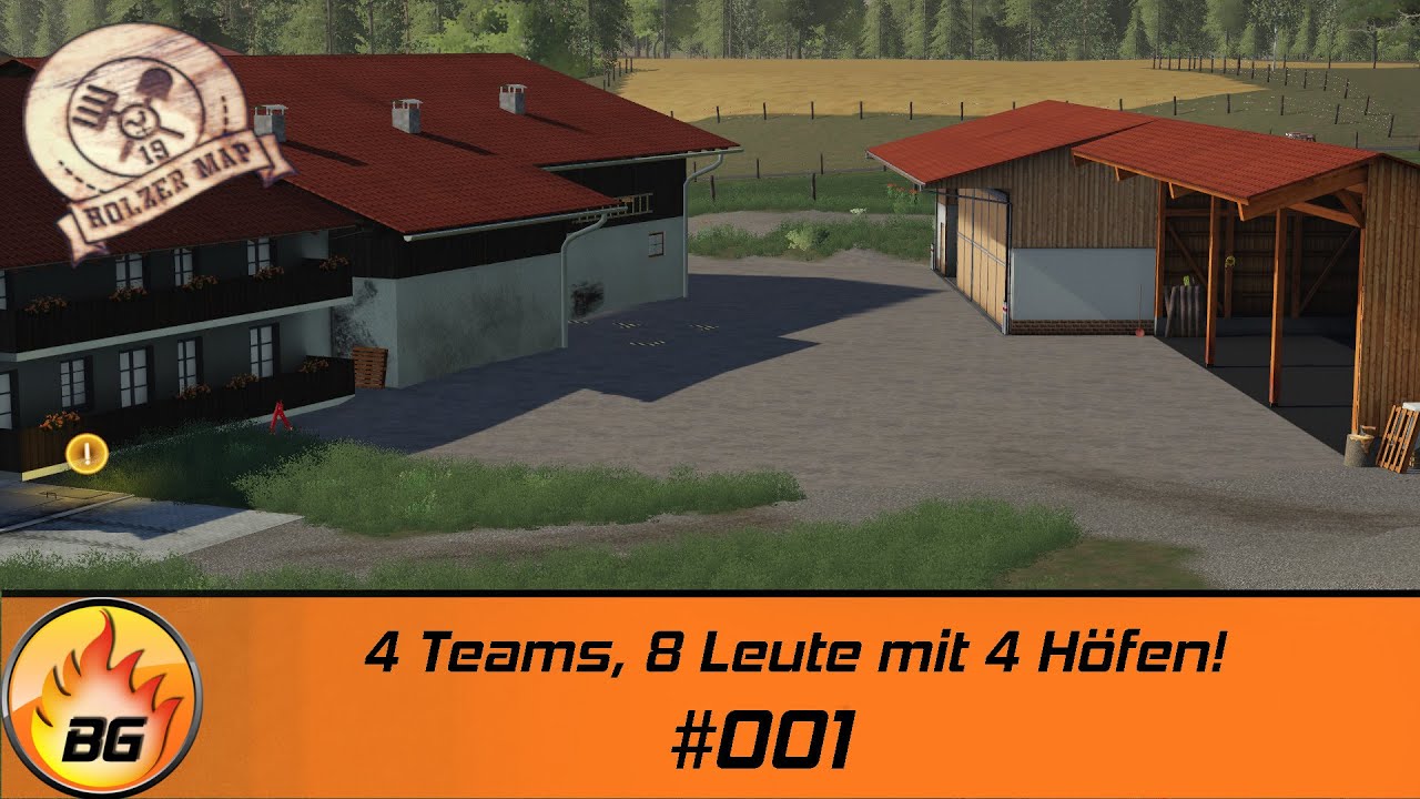 LS19 - Holzer Challenge #001 | 4 Teams, 8 Leute mit 4 Höfen! | FS19 | Let's Play [HD]
