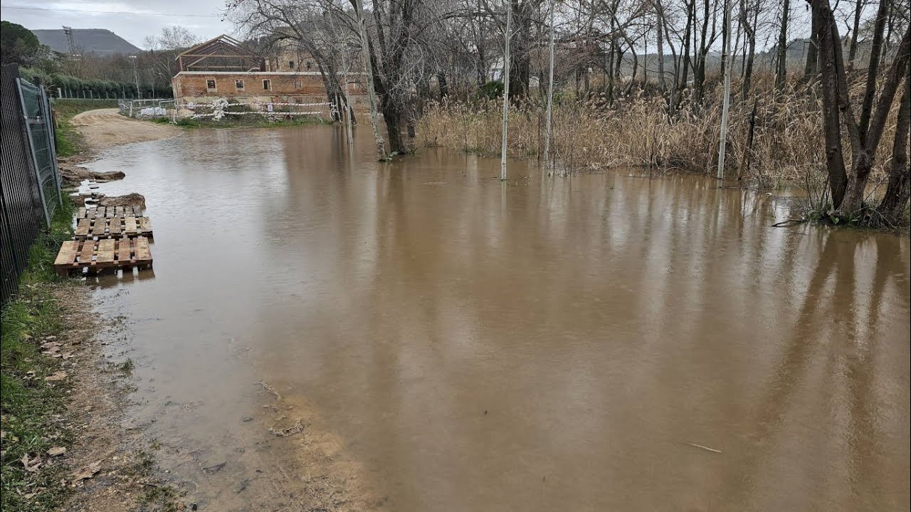 El río Henares termina desbordándose a su paso por Alcalá de Henares