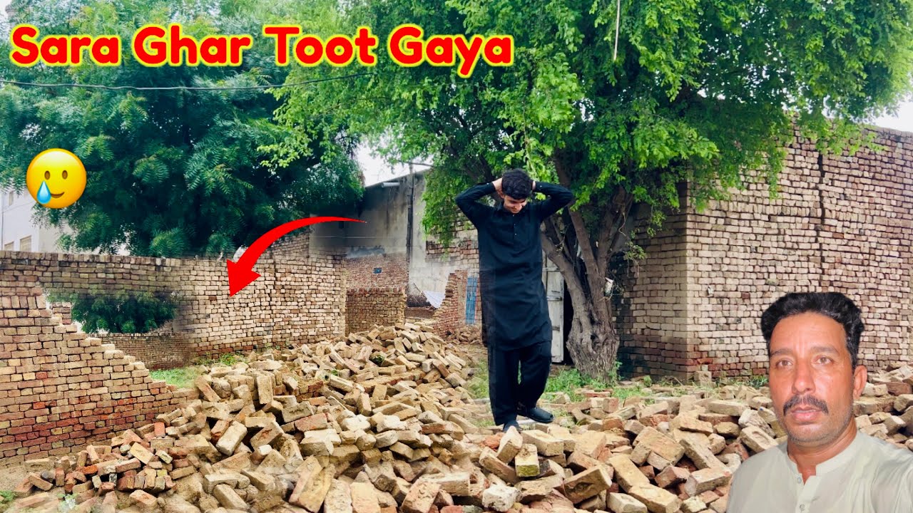 Barish Sa Sara Ghar Toot Gaya 🥲🏯🏘️ /  Ladla Jutt Vlogs 