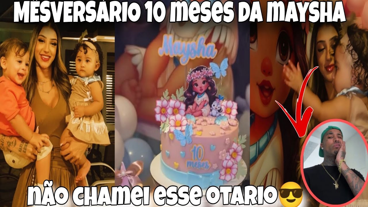BIA MIRANDA FEZ A FESTINHA DE MÊSVERSÁRIO DA MAYSHA DE 10 MESES E NAO CHAMOU O GATO PRETO