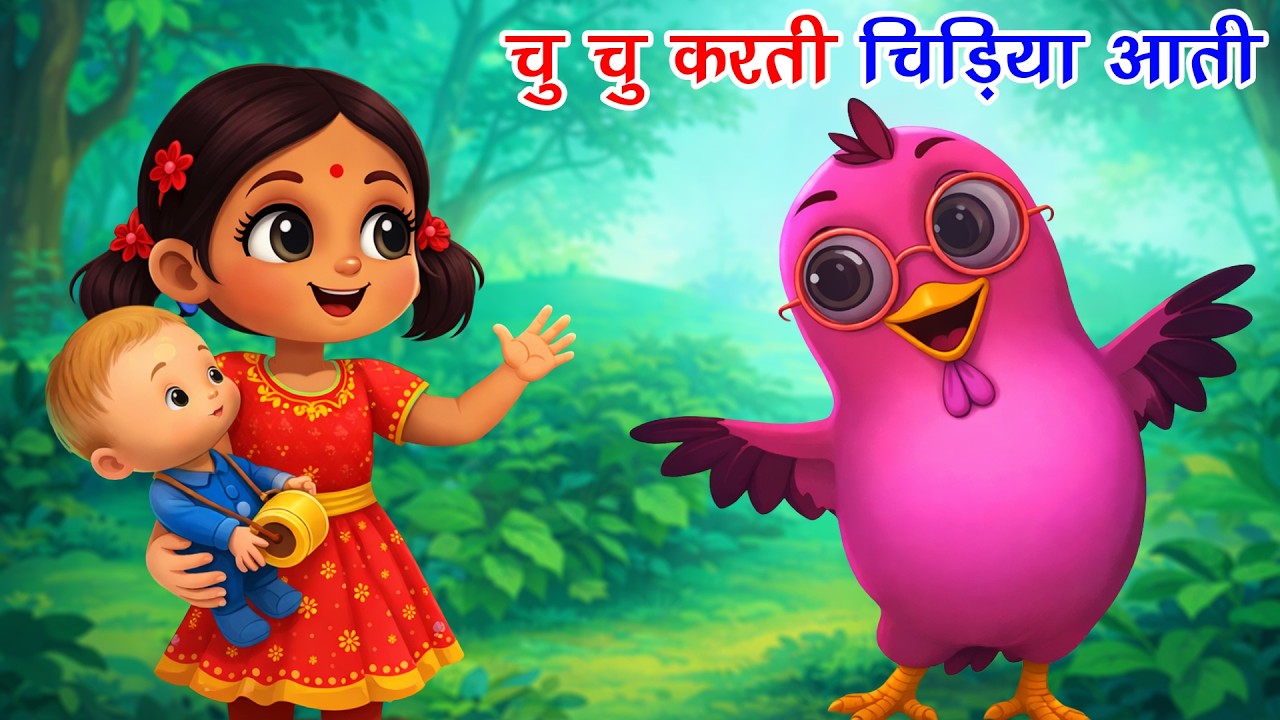 चु चु करती चिड़िया आती | Chu Chu Karti Chidiya Aati | Hindi Rhymes And Kids Songs | Aapu Tapu Rhymes