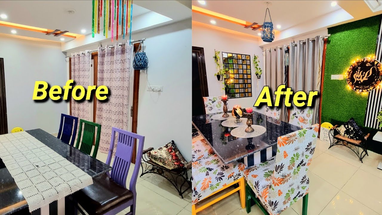 Transformation Dining Area/Extreme Dining Area Makeover/Indian Dining Room Decoration Idea in Budget