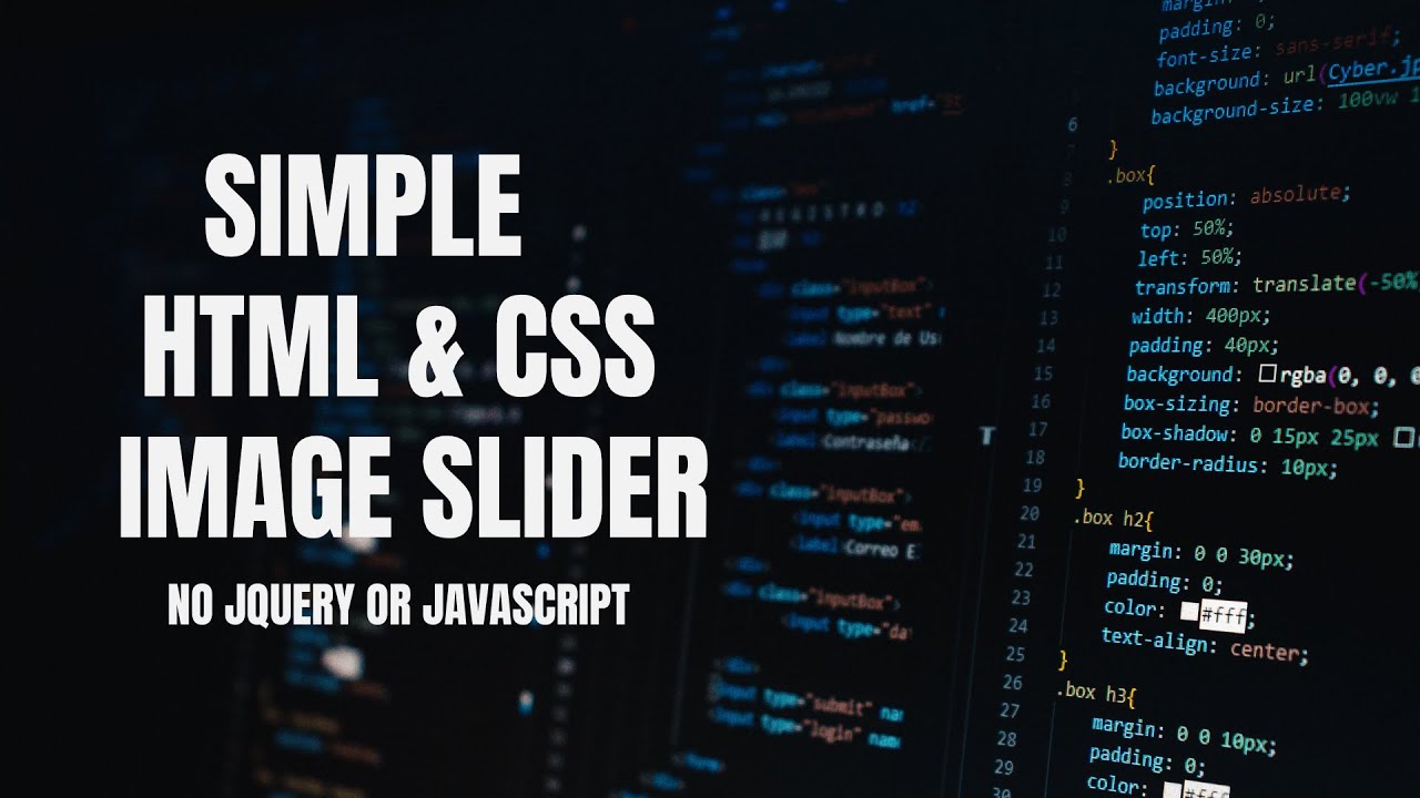 Simple HTML & CSS Image Slider - No jQuery or JavaScript