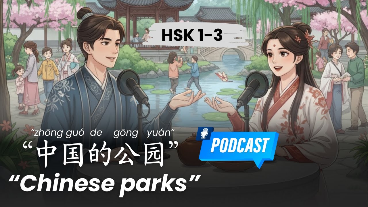 HSK 1-3 l Parks in China l 在中国的公园  l Chinese Podcast