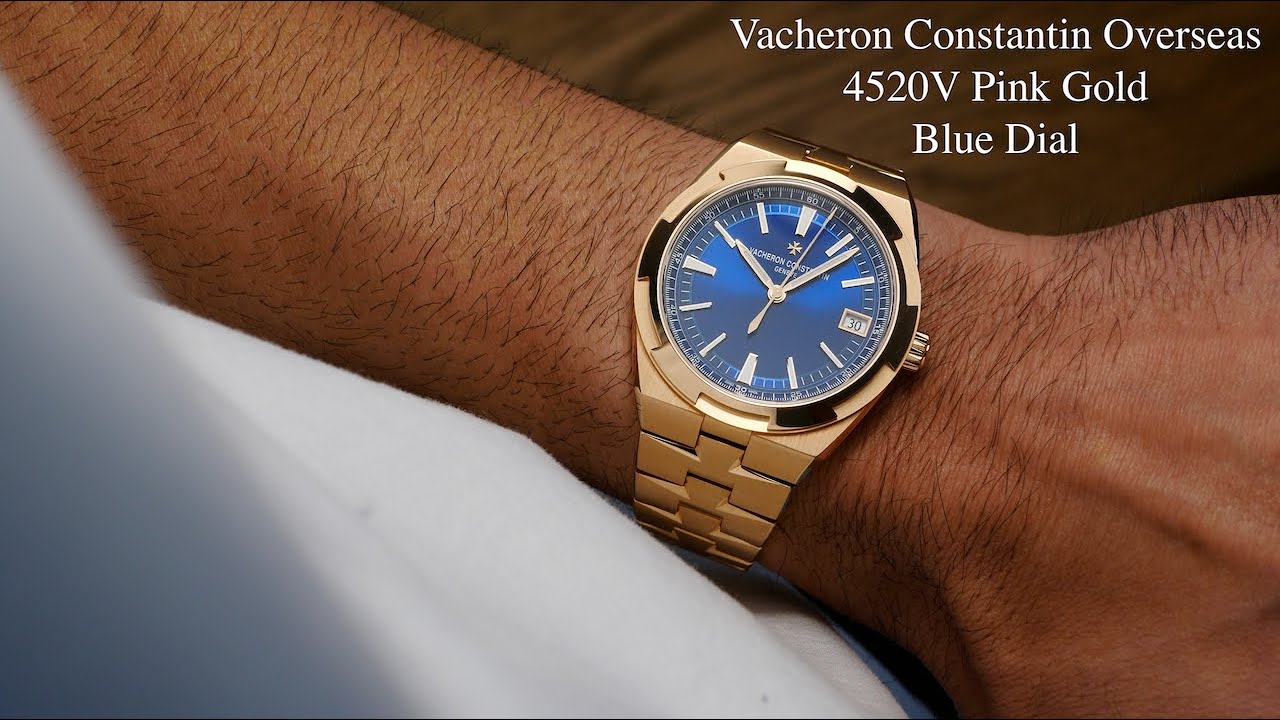 [4K] The 2024 VC Overseas 4520V Blue Dial Pink Gold Hands-on Review | Hafiz J Mehmood