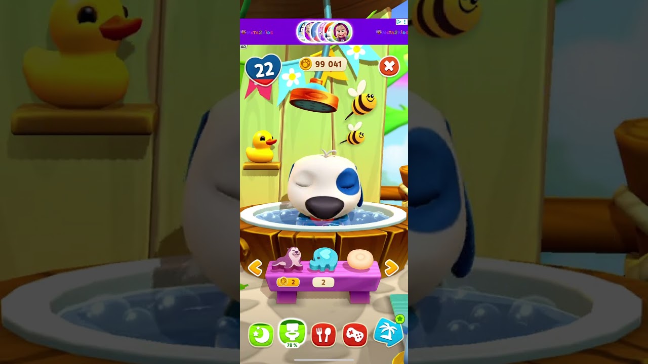 Je joue à talking Tom course et après à mon talking Tom 2 et aussi après à talking Hank 