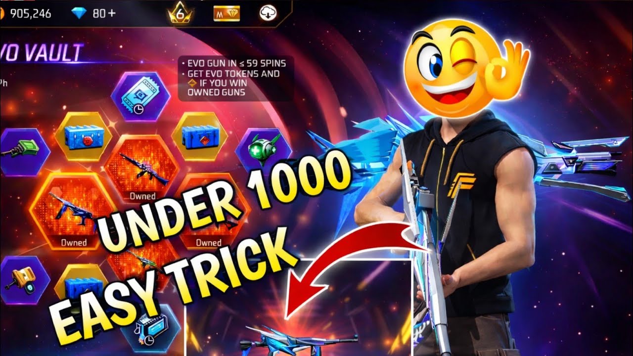 New Evo Vault Event Spin | With Trick | Free Fire 🔥🔥|