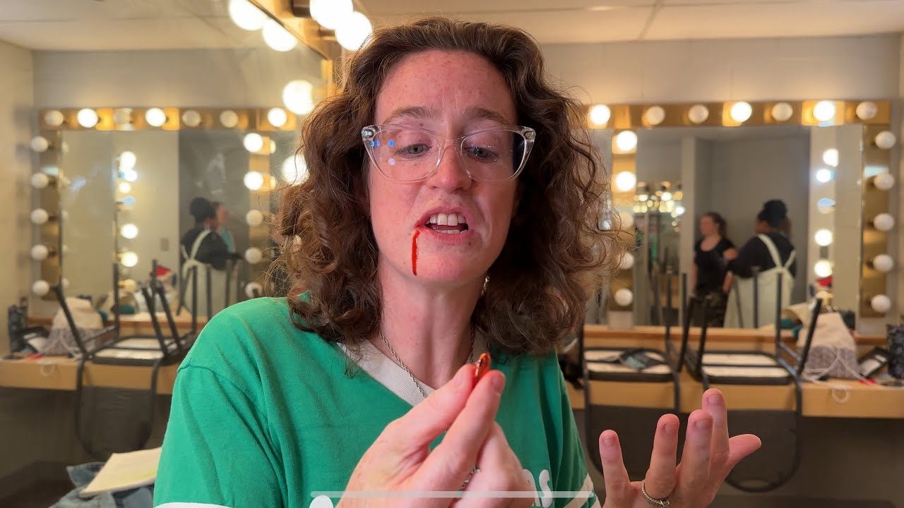 Paige Tries Fake Blood Capsules
