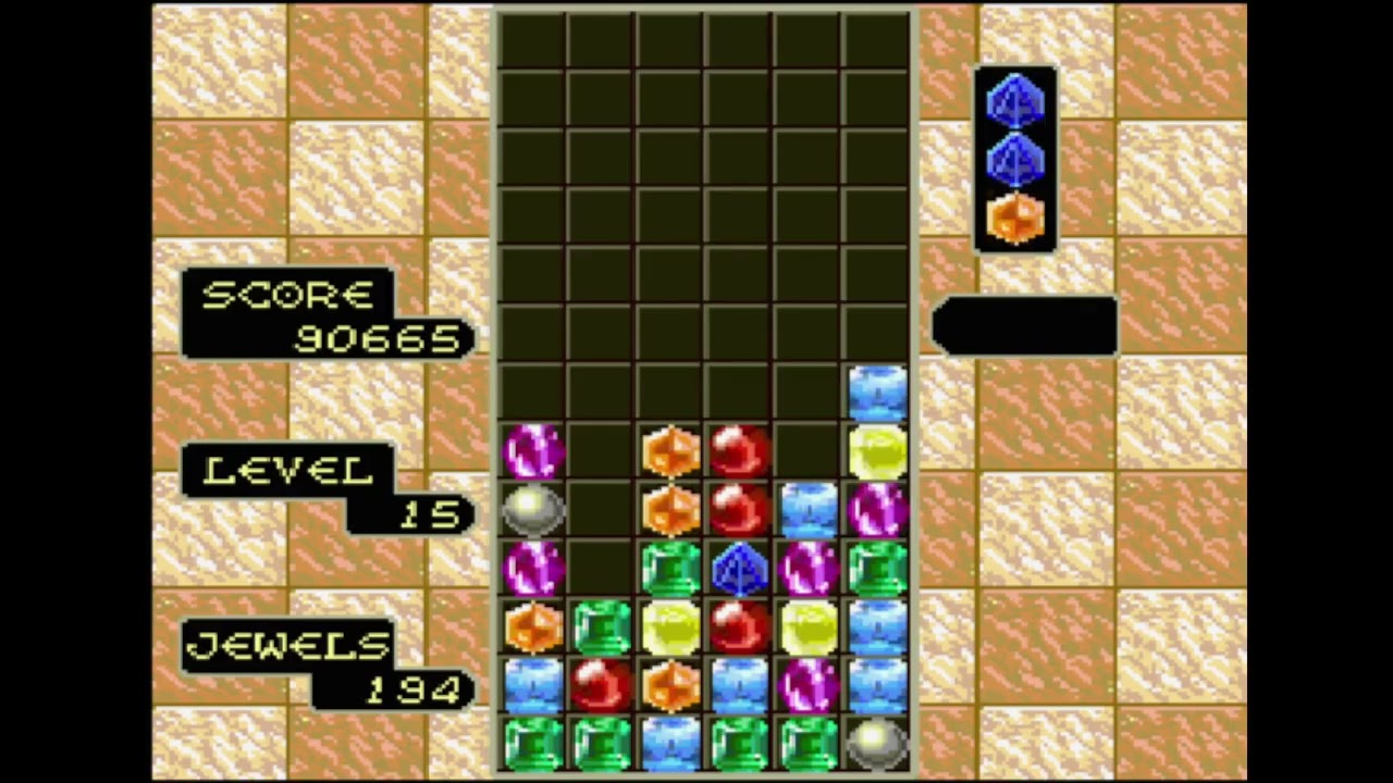 Columns [MSX2] 8 Colour Gameplay