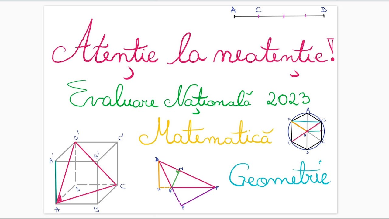Atentie la Neatentie - Evaluare Nationala 2023 - Geometrie