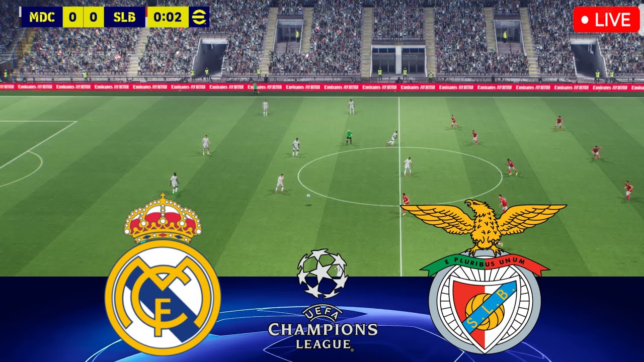 🔴LIVE : Real Madrid vs Benfica - UEFA Champions League 2026 en vivo | Pes 21 Gameplay Simulation