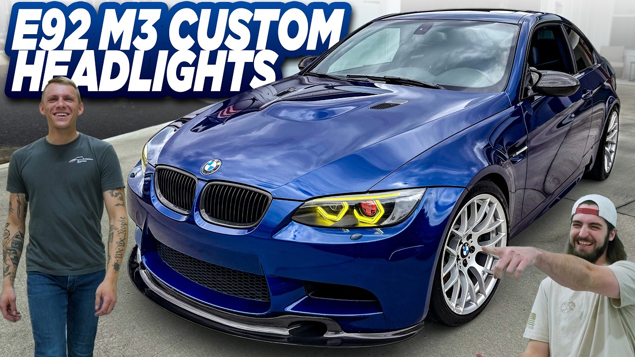 Custom Headlights on Avery’s E92 M3 | Orlando Night Meet | LOUD GT350!