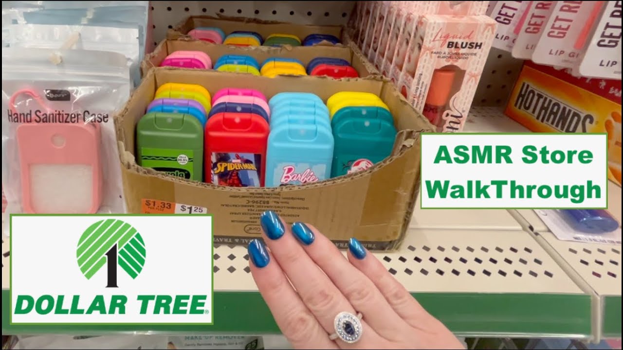 ASMR Gum Chewing Dollar Tree WalkThrough | Voice Over & Tapping