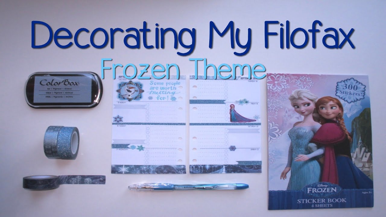 Decorating My Filofax - Disney FrozenTheme