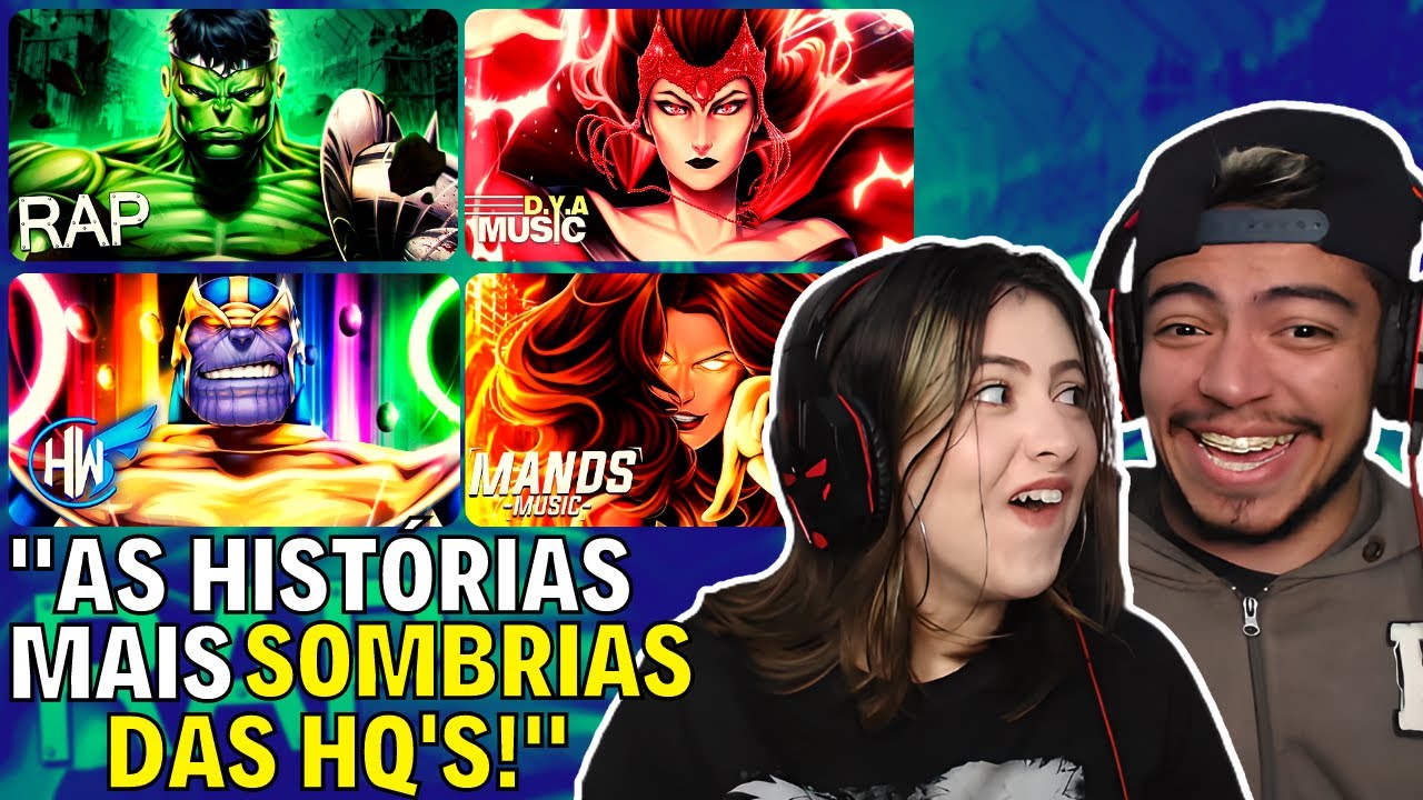 REACT 4 EM 1 Hulk  (GABRIZA), Thanos (HAWKY), Jean Grey (MANDS), Feiticeira Escarlate (D.Y.A)