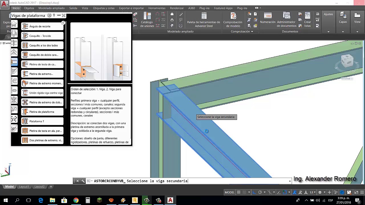 ADVANCE STEEL ESTRUCTURA PARTE 2 - INGENIERIA PRACTICA