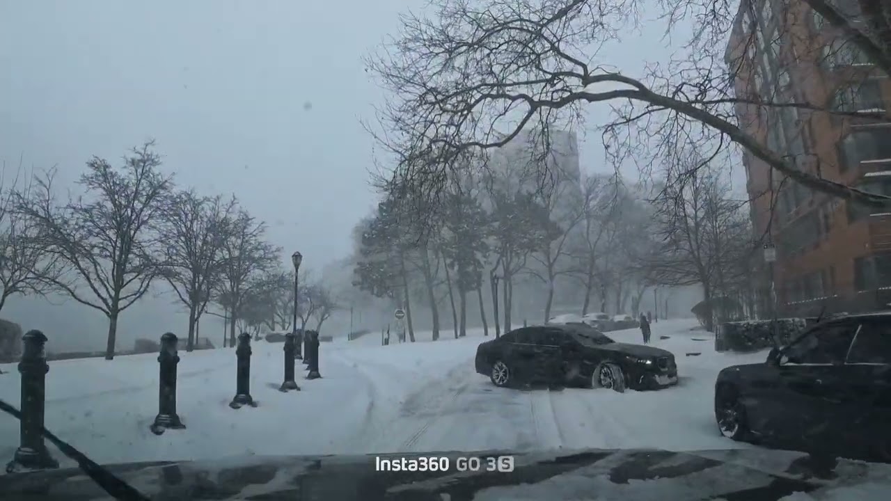 Winter Storm Jan 25 2026 Astoria Queens NY Driving 