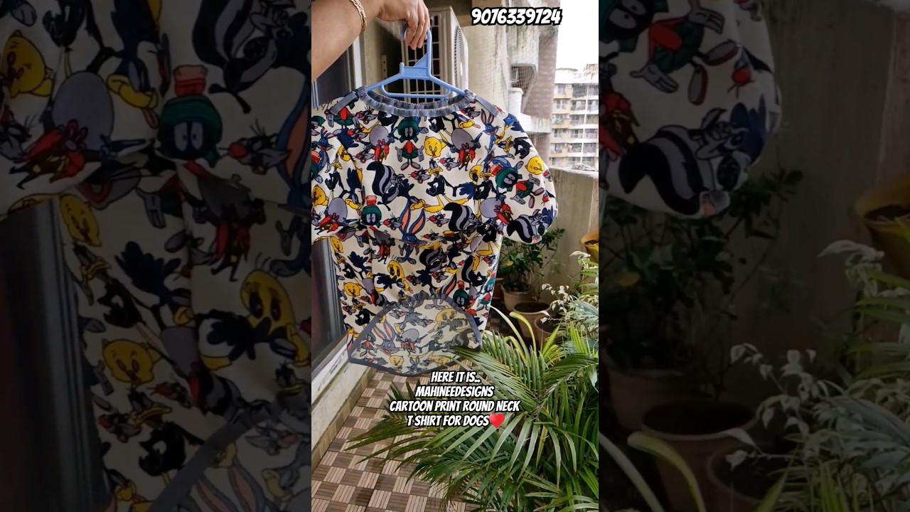 Round Neck T Shirt For Dogs&hearts;️#Cartoon#Tshirt#dogclothes#dogshirt#shorts#dogclothing#petboutique#pets