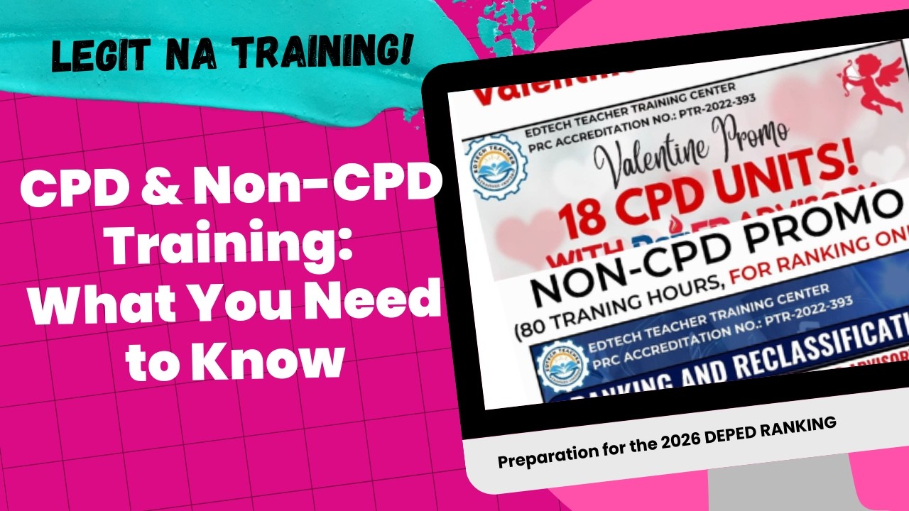 CPD & Non-CPD Training Perfect for Teacher 1 Applicants & Promotion | ✅LEGIT TRAINING💻