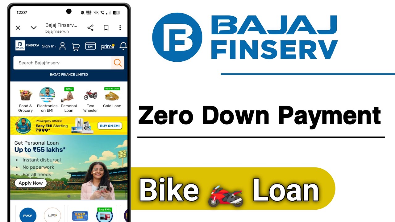 Bajaj Finserv Zero Down Payment Bike Loan Apply