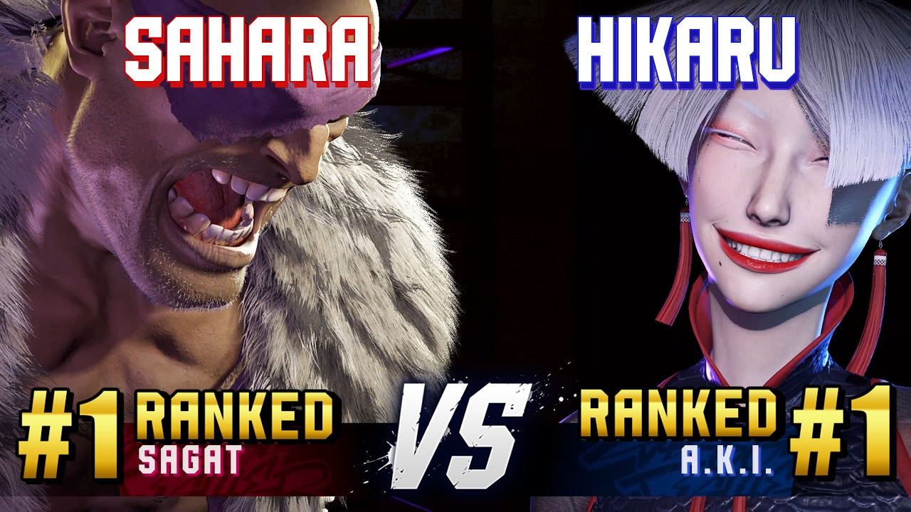 SF6 ▰ SAHARA (#1 Ranked Sagat) vs HIKARU (#1 Ranked A.K.I.) ▰ High Level Gameplay