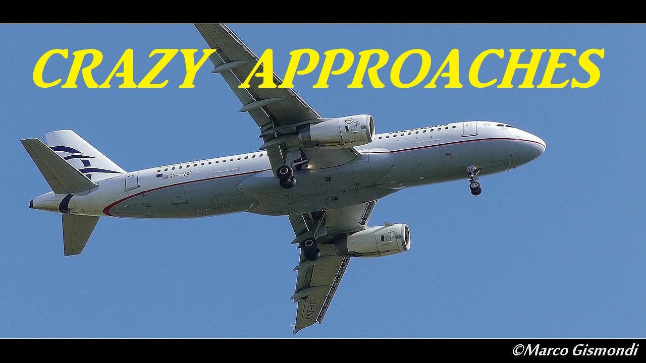 Crazy visual approaches! Pisa airport runway 22L [home spotting]