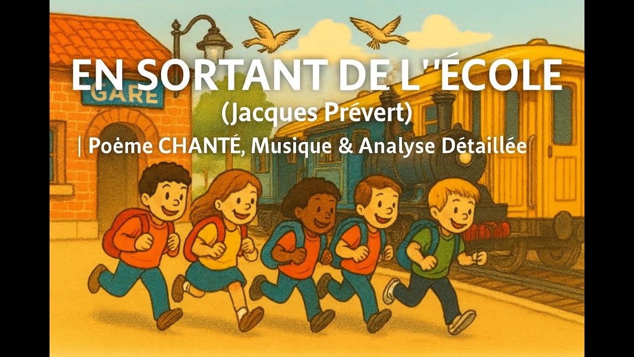 EN SORTANT DE L'ÉCOLE (Jacques Prévert) | Poème CHANTÉ, Musique & Analyse détaillée