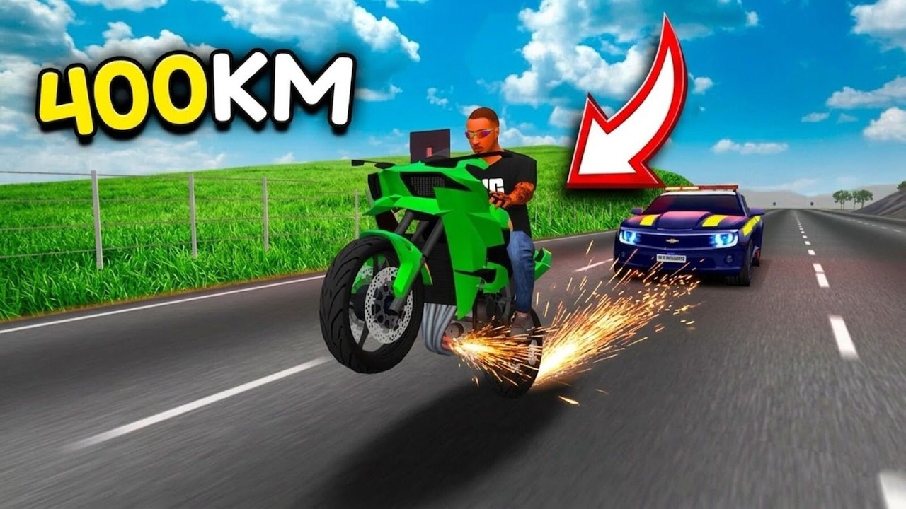 FUGA com Nova MOTO DE 300km/h no Moto Wheelie 3D!