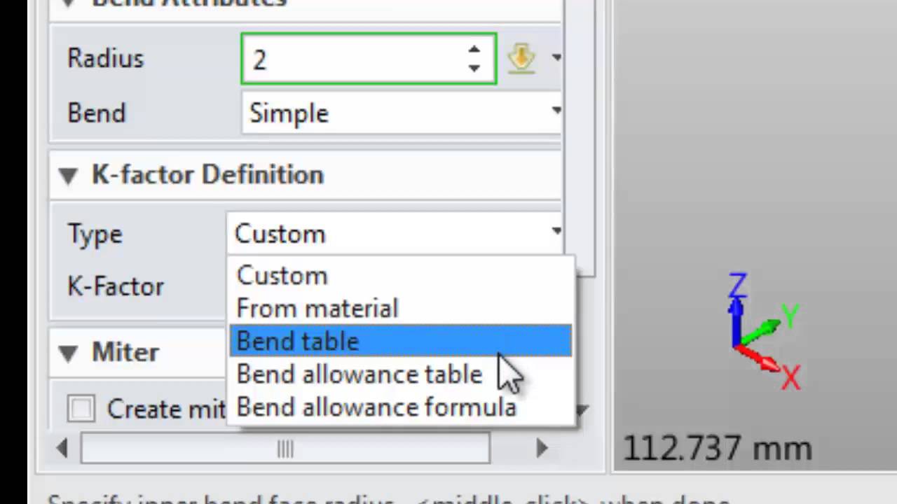 New Format of K- factor Extracting from Excel Files in Sheet Metal