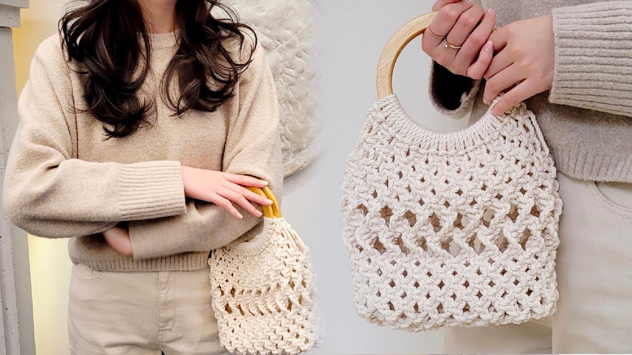 ENG) Macrame bag / 마크라메 가방  / Macrame Tote Bag