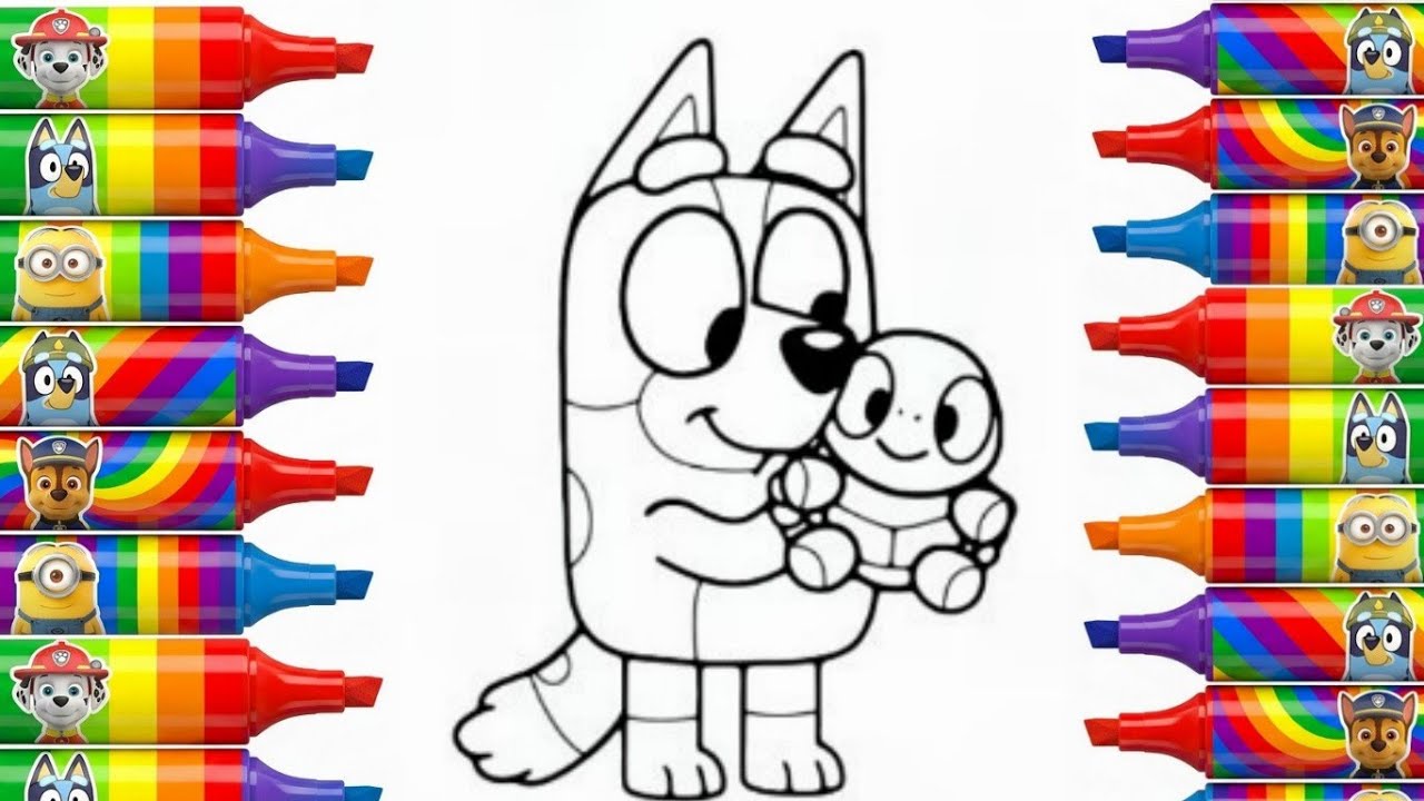 How To Draw Bluey Step By Step | Drawing And Coloring For Kids