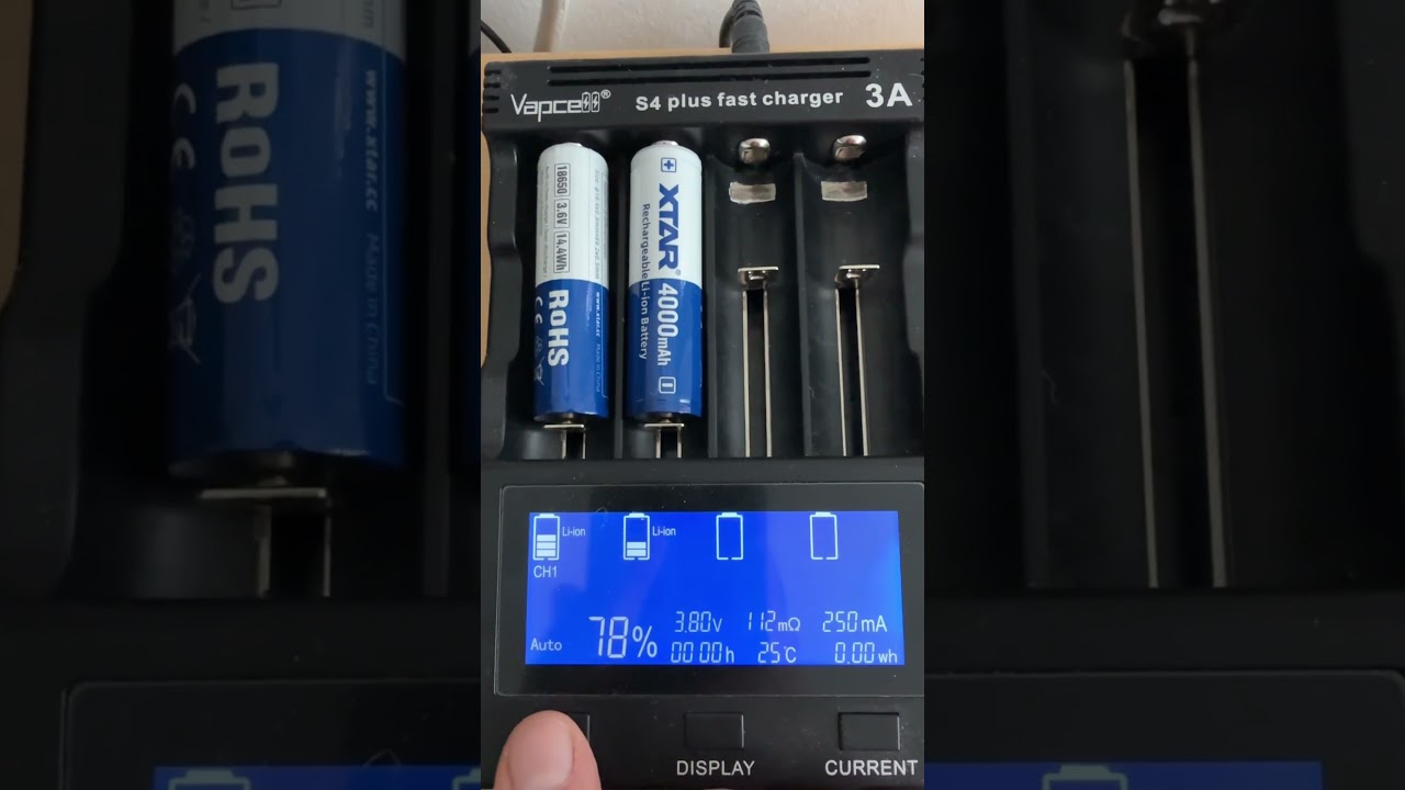 Kapazit&auml;tstest Xtar Akku Typ 18650 mit 4000 mAh