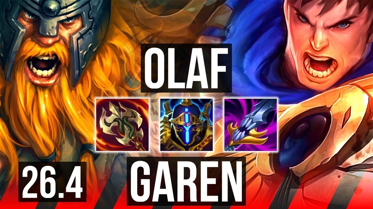 OLAF vs GAREN (TOP) | 45K damage | EUW Master | 26.4