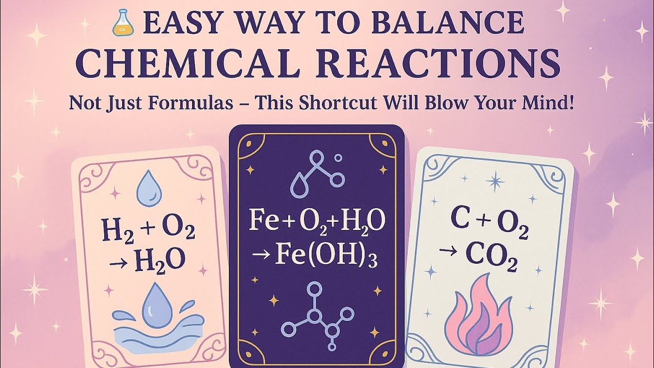 4 Types of Balancing Chemical Reactions + Fun Quiz! | Simple Chemistry Explained with Slides Part 1