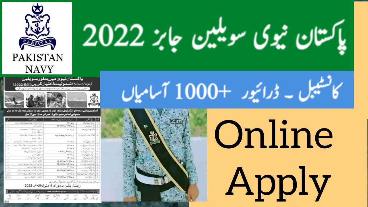 Pakistan Navy Jobs 2022
