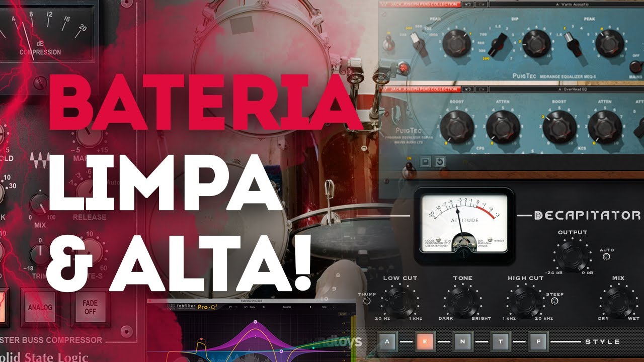 Mixagem Profissional de Bateria: Clareza e Definição