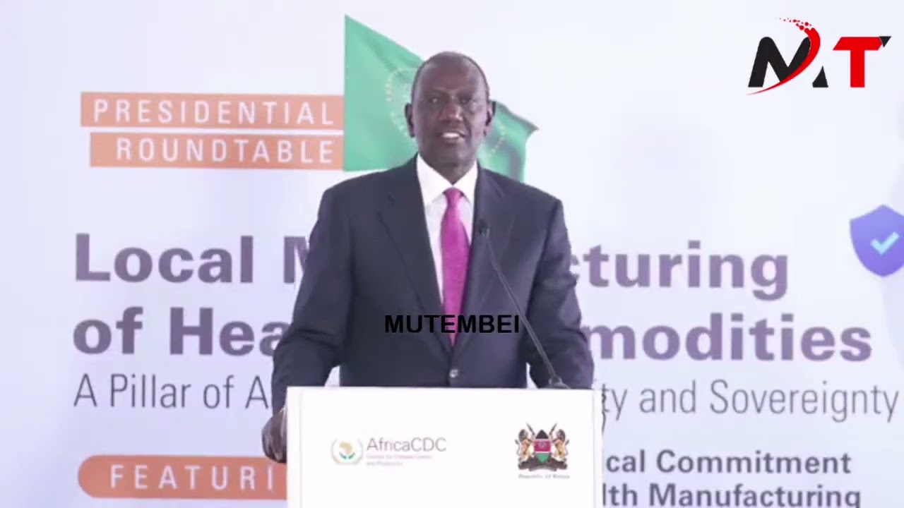 PRES RUTO POWERFUL SHORT SPEECH AT LOCAL MANUFACTURING OF HEALTH COMODITIES MEETING!!