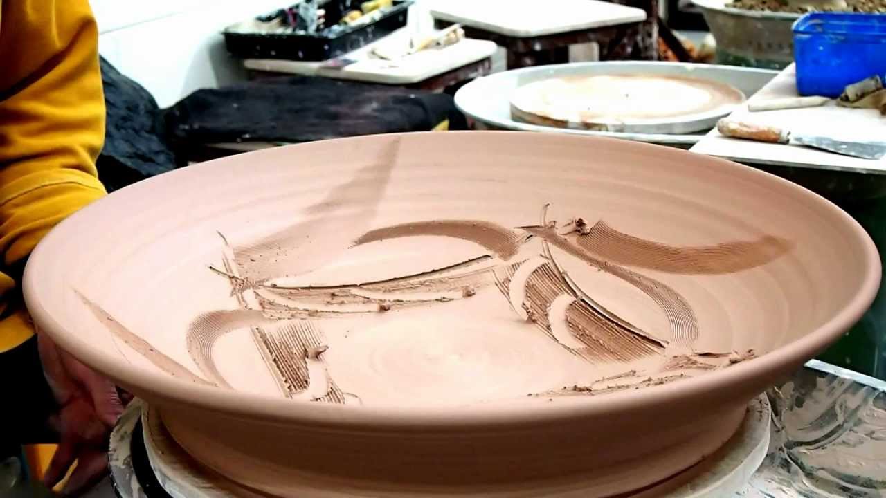 Greg Crowe Ceramics - Decorating Large Platter