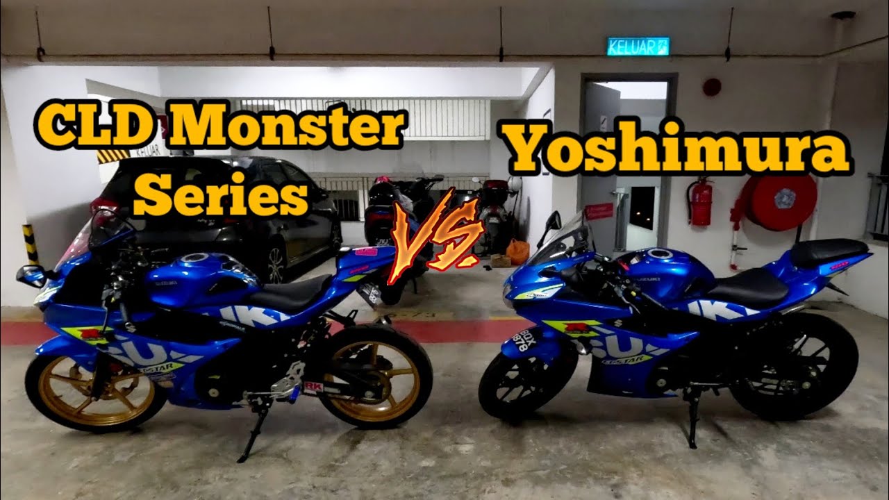 GSXR150 - Exhaust Sound Comparison (CLD vs Yoshimura)