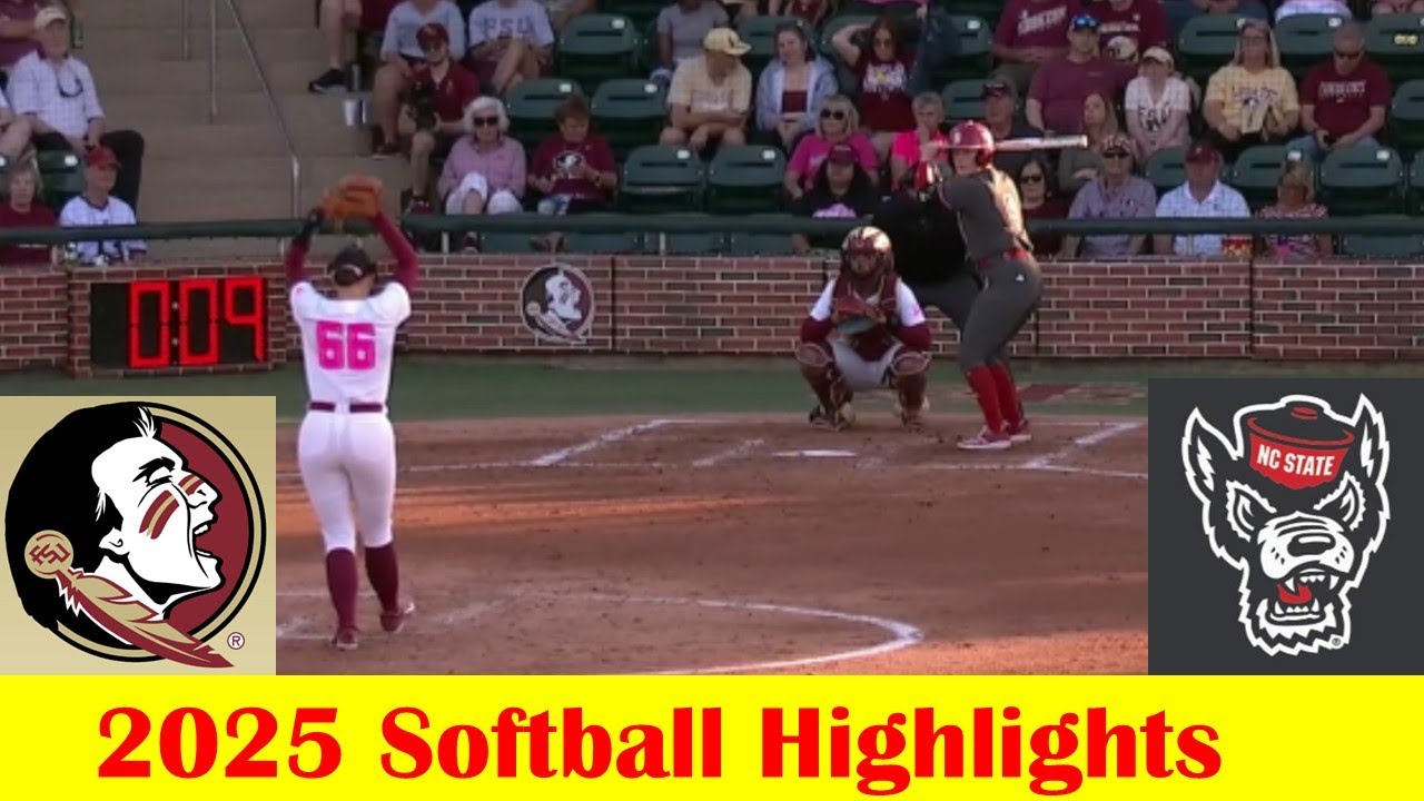 NC State vs #8 Florida State Softball Game Highlights 3 28 2025