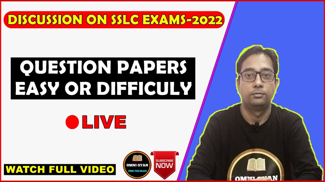 LIVE Discussion on MBOSE SSLC Exams-2022 || Question Paper Easy or Difficult || Omni Gyan