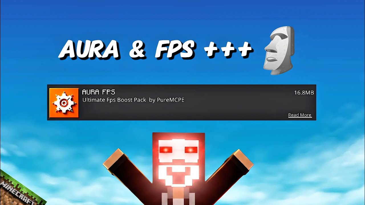 Fix MCPE Lag On 2GB/3GB RAM Mobile! 🔥 Aura FPS Client v1.26+ (Smooth PvP)