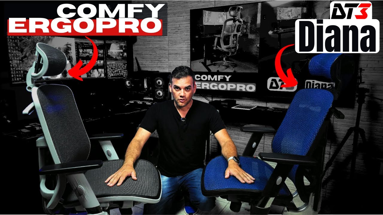 DUAS OPÇÕES de CADEIRAS ERGONÔMICAS QUASE IDÊNTICAS DT3 vs COMFY