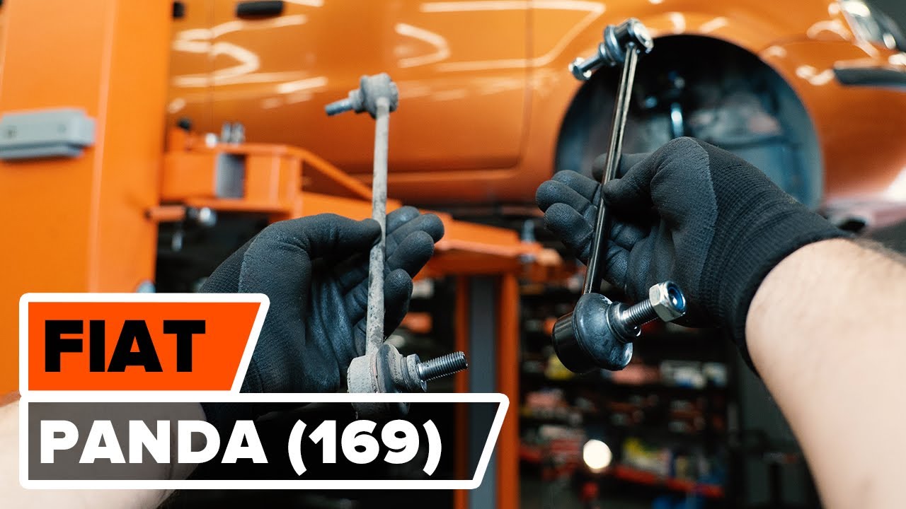 Come sostituire biellette barra stabilizzatrice della parte anteriore su FIAT PANDA (169) [AUTODOC]