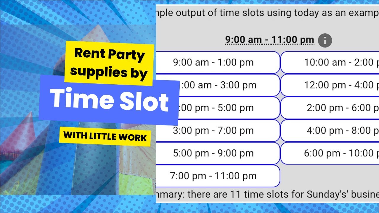 How to Add Time Slots for Rentals | Party Rental Software Tutorial