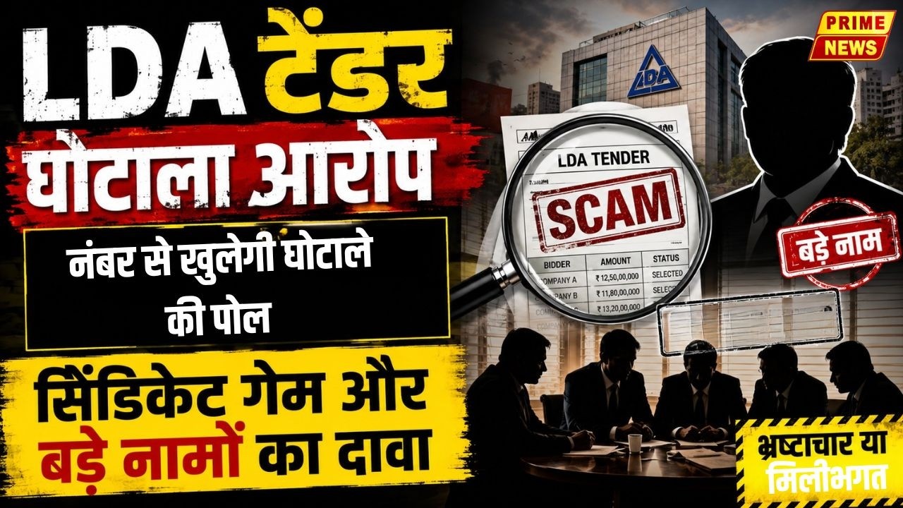 LDA टेंडर घोटाला:  Prime News ने दिए खुलासे के सबूत, नंबर के खेल से खुल जाएगी घोटाले की पोल | PNN