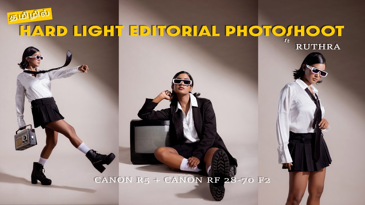 Hard Light Editorial Photoshoot | Chennai Fashion Shoot | Indoor Studio Setup #lightsetup #canon